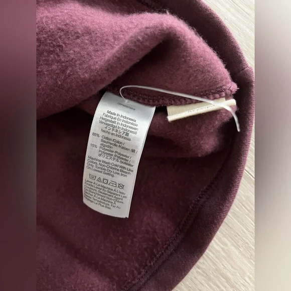 NWOT Madewell Women’s MWL Betterterry Henley Sweatshirt Monor Purple Size Small - Picture 7 of 8